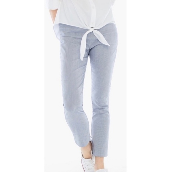 Chico's Pants - Chico's So slimming blue white stripe ankle pants